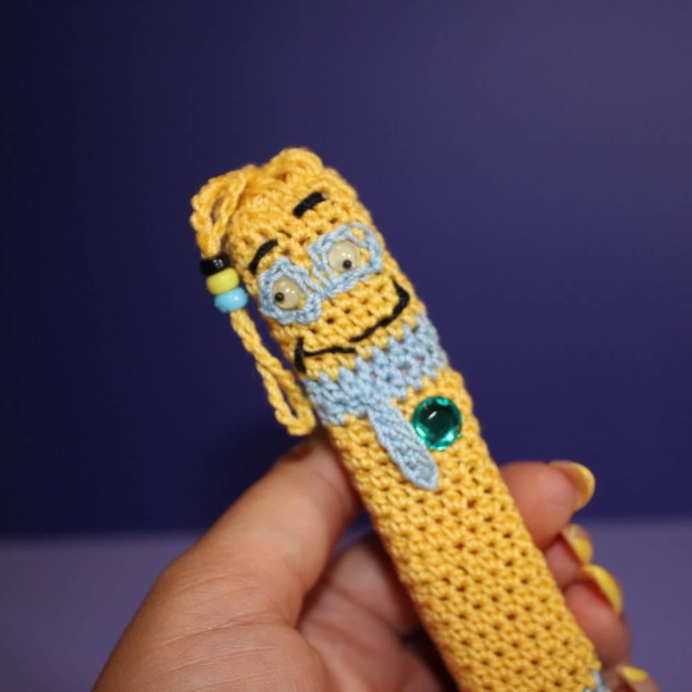Handmade Yellow Crochet Pencil Case